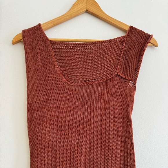 Peruvian Connection Women’s Dress Small Knit Brown Sleeveless - Picture 6 of 6